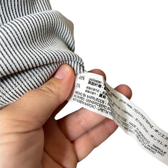 Zara White Black Collection Ribbed Cold Shoulder Cutout Long Sleeve Top Large - Picture 11 of 15